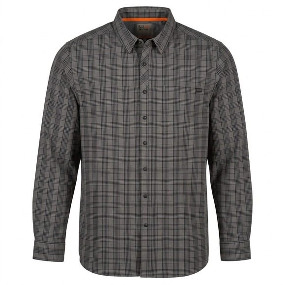 5.11 Tactical Other - NEW 5.11 Tactical Men's LARGE Peak Long Sleeve Plaid Shirt Gray